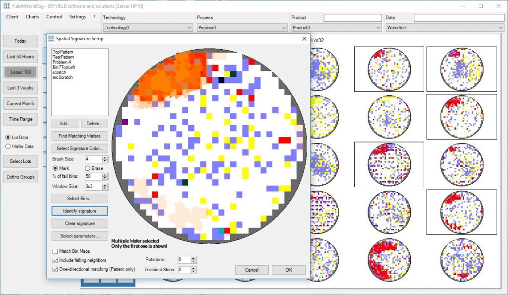 Yield analysis wafer visualization